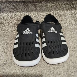 Adidas Kids Black and White Shoes